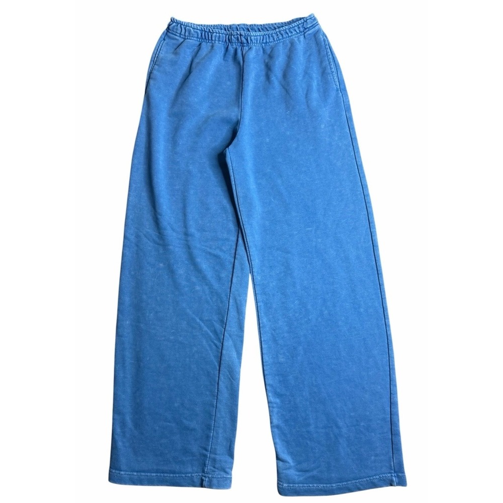 Manifest Offline Blue Wide Leg Sweatpants Women's Large Elastic Waist